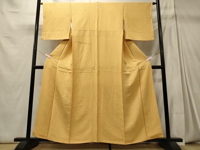 平和屋着物■上質な色無地 花葉色 正絹 逸品 CABD6712oy