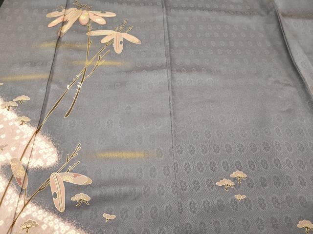 平和屋着物■訪問着 枝葉文 金彩 正絹 逸品 CABD6737oy