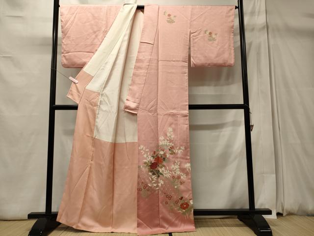 平和屋着物■訪問着 色紙籬花文 金彩 正絹 逸品 CABD6748oy