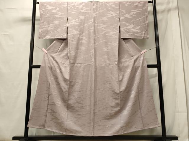 平和屋着物■上質な色無地 霞地紋 紅藤色 正絹 逸品 CABD6772oy