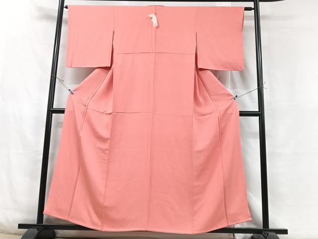 平和屋着物■上質な色無地 紅梅色 正絹 逸品 CABD6828xe