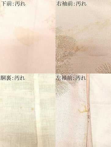 平和屋着物■上質な小紋 寿光織 枝松葉 金彩 正絹 逸品 CABD6872xe