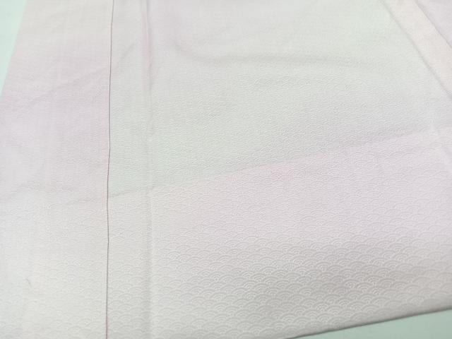 平和屋着物■長襦袢 無双仕立て 青海波地紋 正絹 逸品 CABD6923xe