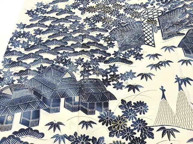 平和屋着物■訪問着 風景文 金彩 正絹 逸品 CABD6938xe