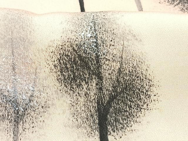 平和屋着物■訪問着 手描き 樹林文 暈し染め 銀彩 正絹 逸品 CABD6939xe