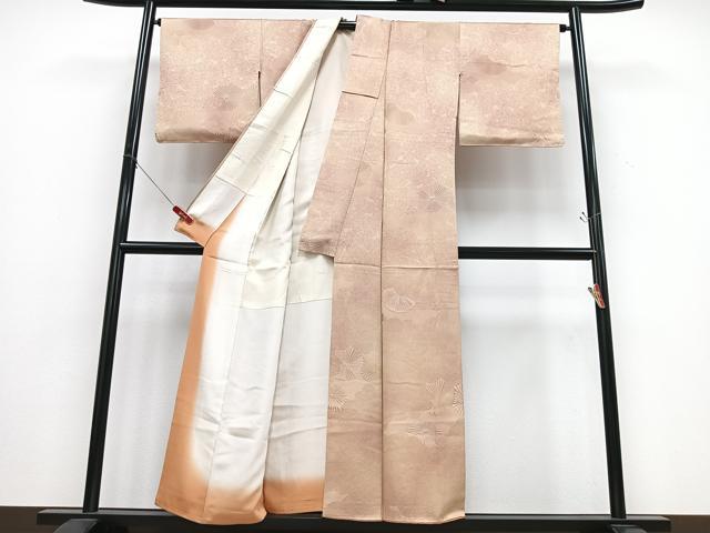 平和屋着物■上質な小紋 地紋起こし 舞菊文 暈し染め 正絹 逸品 CABD6942xe