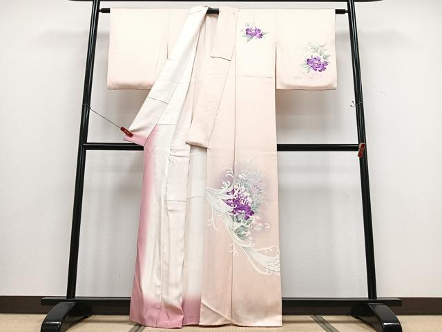 平和屋着物■訪問着 草花文 金彩 正絹 逸品 CABD6961xe