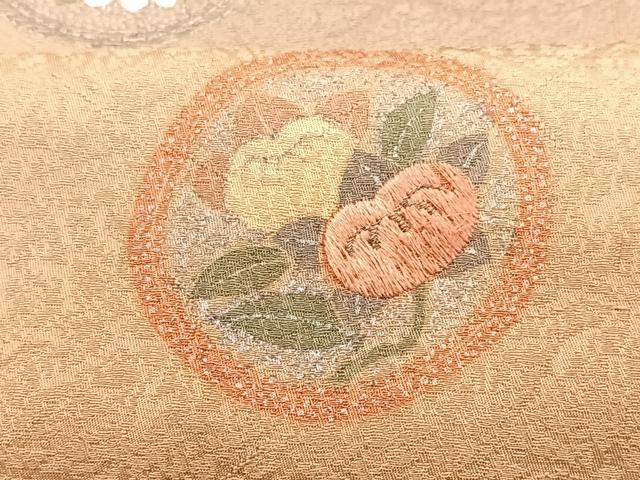 平和屋着物■訪問着 刺繍 花丸文 暈し染め 銀彩 正絹 逸品 CABD6980xe