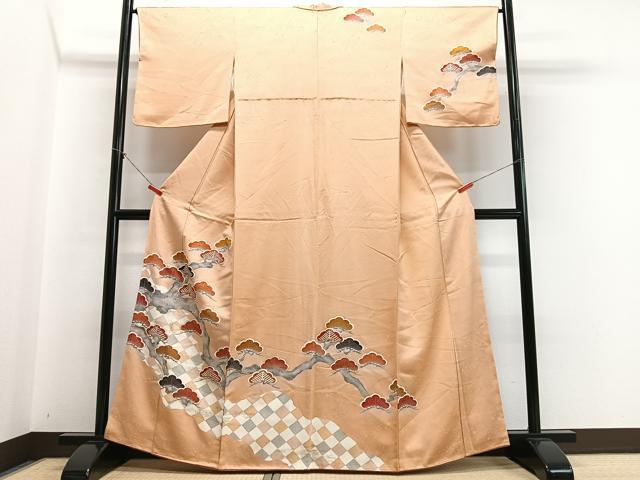 平和屋着物■訪問着 枝松文 金彩 正絹 逸品 CABD7079xe