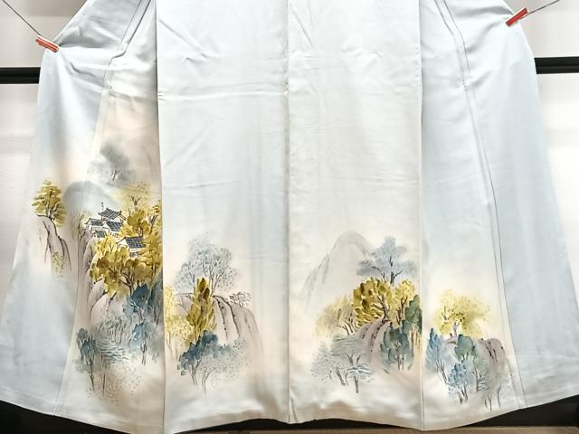 平和屋着物■訪問着 手描き 風景文 正絹 逸品 CABD7083xe