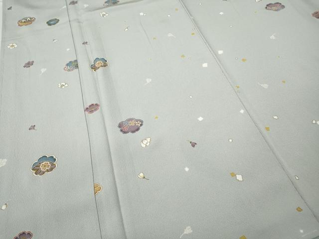 平和屋着物●上質な小紋 舞花文 泊散らし 金彩 正絹 逸品 未使用 CABD7211ut