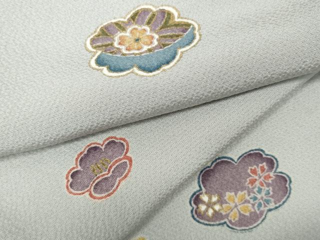 平和屋着物●上質な小紋 舞花文 泊散らし 金彩 正絹 逸品 未使用 CABD7211ut
