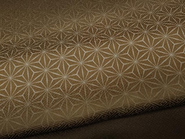 平和屋着物●染色作家 斉藤三才 小紋 霞麻の葉文 暈し染め 正絹 逸品 CABD7219ut