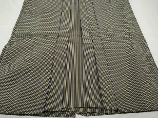 平和屋着物●男性 馬乗り袴 縞 正絹 逸品 CABD7234ut