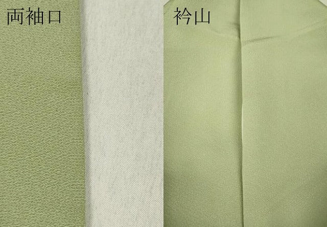 平和屋着物●上質な色無地 若菜色 正絹 逸品 CABD7255ut
