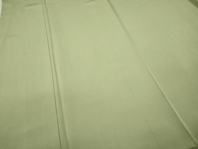 平和屋着物●上質な色無地 若菜色 正絹 逸品 CABD7255ut