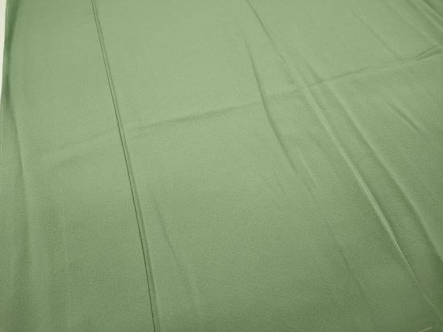 平和屋着物●上質な色無地 作家物 裏葉柳色 正絹 逸品 未使用 CABD7292ut