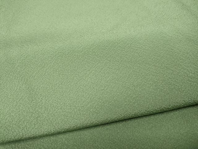 平和屋着物●上質な色無地 作家物 裏葉柳色 正絹 逸品 未使用 CABD7292ut