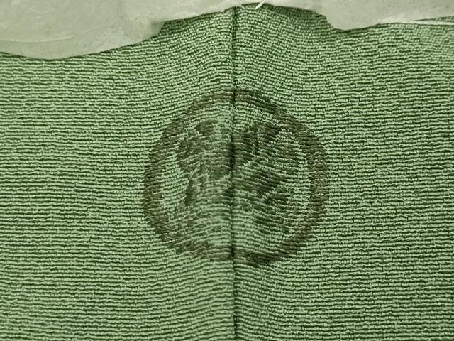 平和屋着物●上質な色無地 作家物 裏葉柳色 正絹 逸品 未使用 CABD7292ut