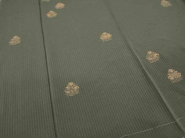 平和屋着物●上質な小紋 印伝 吉祥花文 正絹 逸品 未使用 CABD7333ut