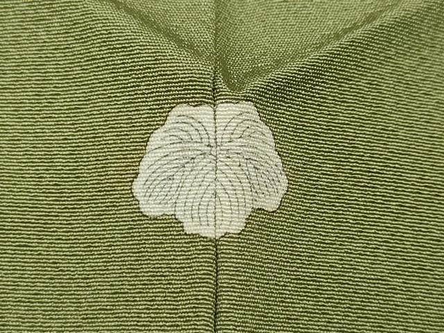 平和屋着物●上質な色無地 抹茶色 正絹 逸品 CABD7346ut