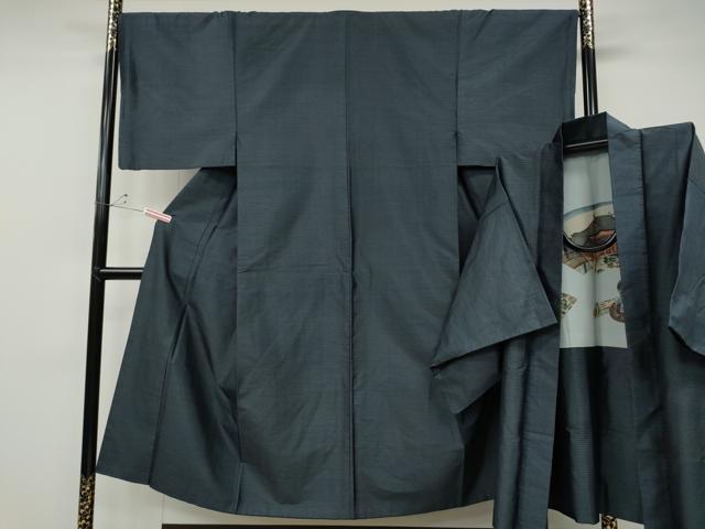 平和屋着物●男性 本場大島紬 アンサンブル 80亀甲 総詰め 正絹 逸品 CABD7379ut