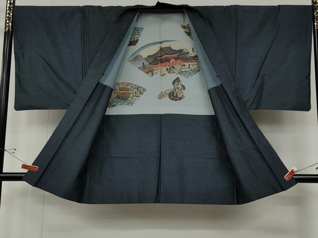 平和屋着物●男性 本場大島紬 アンサンブル 80亀甲 総詰め 正絹 逸品 CABD7379ut