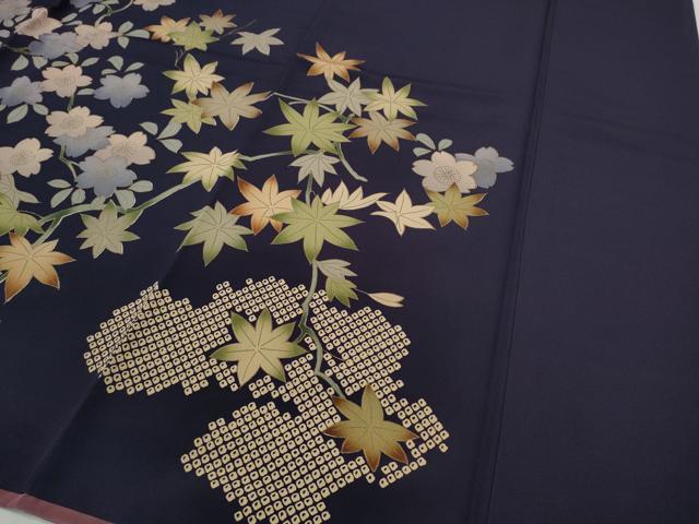 平和屋着物●豪華振袖 枝楓桜文 正絹 逸品 CABD7470ut