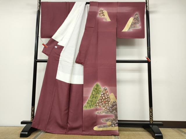 平和屋着物●訪問着 遠山宝尽くし松文 暈し染め 金彩 正絹 逸品 未使用 CABD7472ut