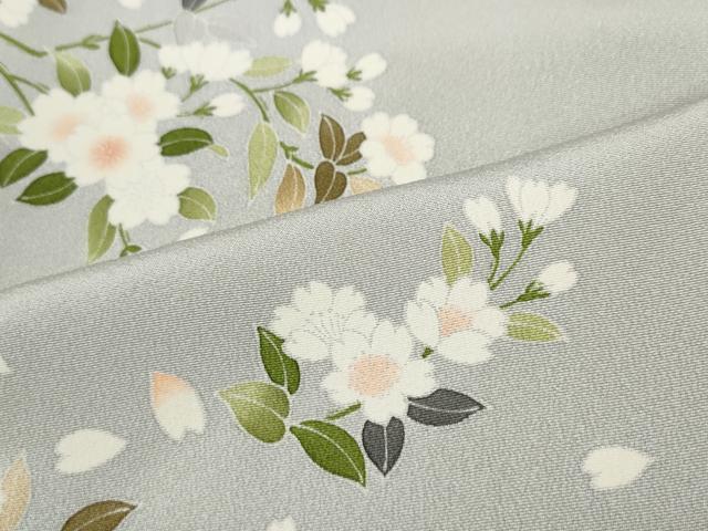 平和屋着物●訪問着 友禅 枝桜文 正絹 逸品 CABD7517ut
