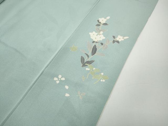 平和屋着物●訪問着 作家物 枝花文 暈し染め 正絹 逸品 CABD7524ut