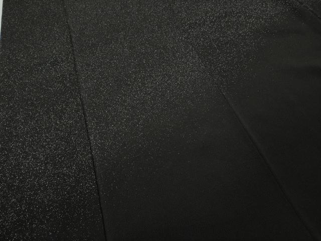 平和屋着物●訪問着 霞文 黒地 鬼しぼ縮緬 正絹 逸品 CABD7530ut