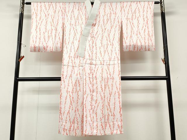 平和屋着物●長襦袢 無双仕立て 草花文 正絹 逸品 CABD7535ut