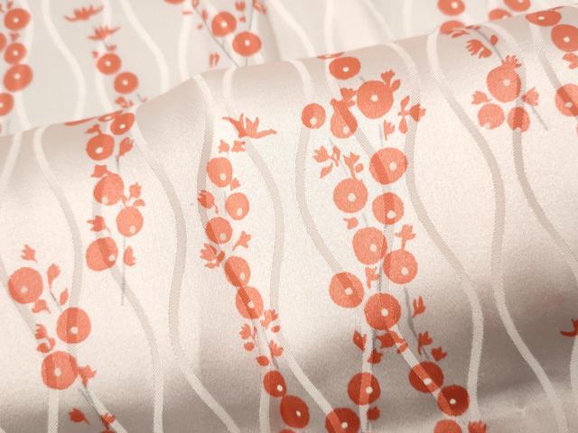 平和屋着物●長襦袢 無双仕立て 草花文 正絹 逸品 CABD7535ut