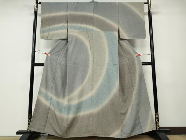 平和屋着物●訪問着 霞文 たたき染め 正絹 逸品 CABD7538ut