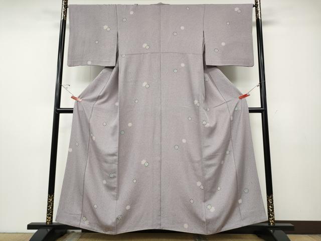 平和屋着物●上質な小紋 雪輪文 正絹 逸品 CABD7539ut