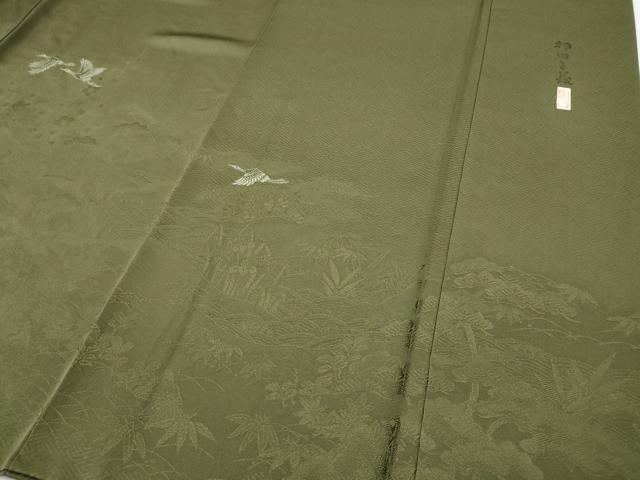 平和屋着物●本加賀友禅作家 押田正義監修 色留袖 飛鶴風景御所車花文 正絹 逸品 CABD7560ut