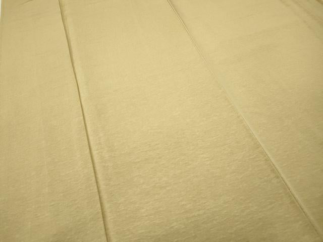 平和屋着物●京加賀友禅 百貫達雄 色無地 浅黄色 正絹 逸品 CABD7562ut