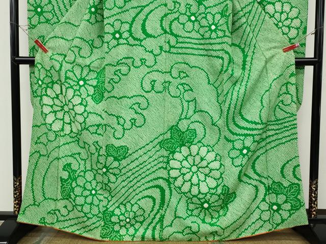 平和屋着物●豪華振袖 総絞り 立波舞花文 正絹 逸品 CABD7565ut
