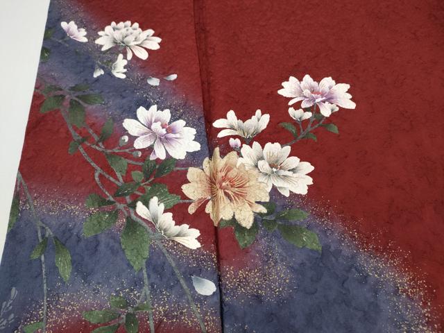 平和屋着物●豪華振袖 手描き 花蝶文 暈し染め 金彩 やまと誂製 正絹 逸品 CABD7569ut