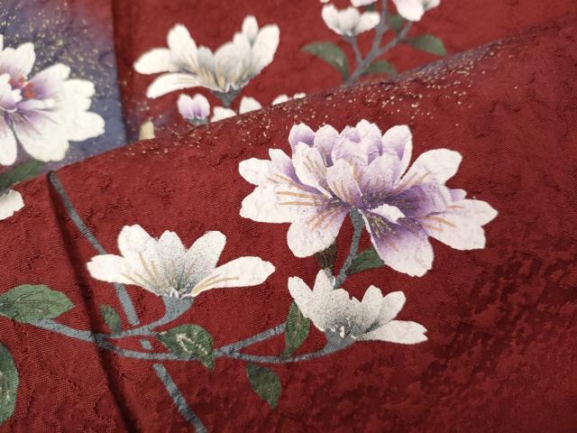 平和屋着物●豪華振袖 手描き 花蝶文 暈し染め 金彩 やまと誂製 正絹 逸品 CABD7569ut