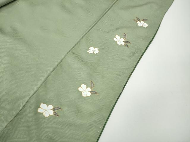 平和屋着物●訪問着 枝花文 暈し染め 金銀彩 正絹 逸品 CABD7573ut