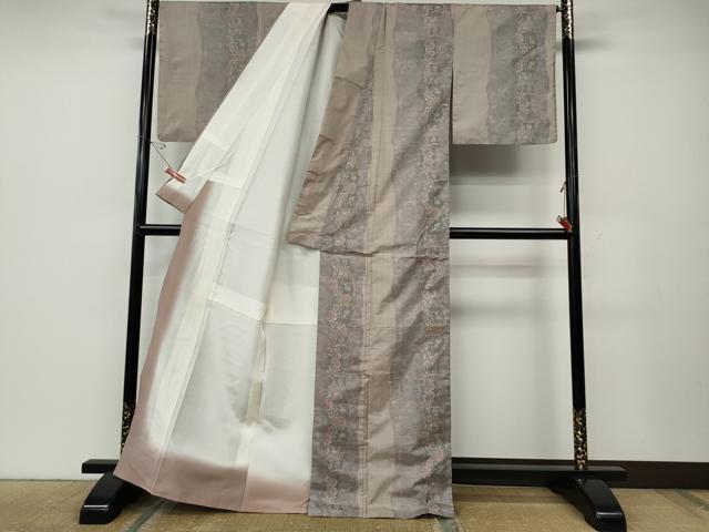 平和屋着物●本場大島紬 9マルキ 花鳥間道 正絹 逸品 CABD7594ut
