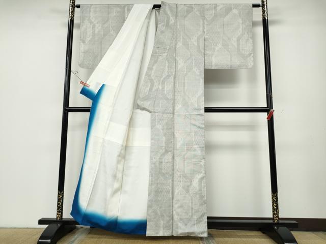 平和屋着物●本場大島紬 白大島 9マルキ 吉祥文 正絹 逸品 CABD7596ut