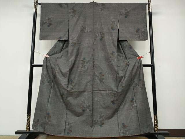 平和屋着物●本場大島紬 9マルキ 枝花文 正絹 逸品 未使用 CABD7599ut