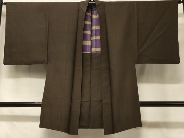 平和屋着物#男性 長羽織 格子柄 正絹 逸品 CABD7646in