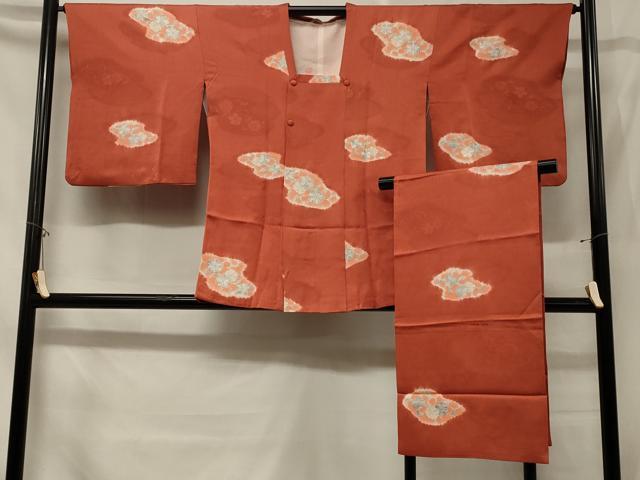 平和屋着物#道行コート 絞り 花唐草文 ショール付き 正絹 逸品 CABD7661in