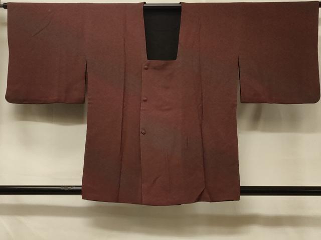 平和屋着物#道行コート リバーシブル 霞文 暈し染め 黒地 正絹 逸品 CABD7731in