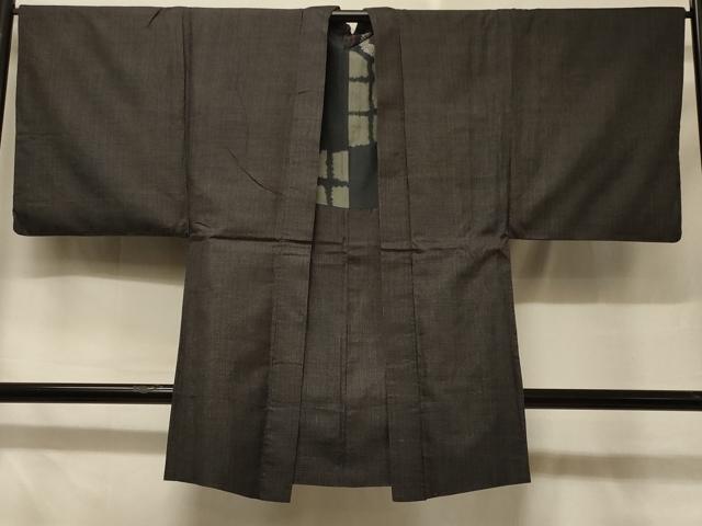平和屋着物#男性 本場大島紬 長羽織 80亀甲 総詰め 正絹 逸品 CABD7744in