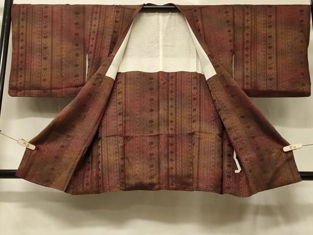 平和屋着物#道行コート 花唐草間道地紋 暈し染め 正絹 逸品 CABD7784in